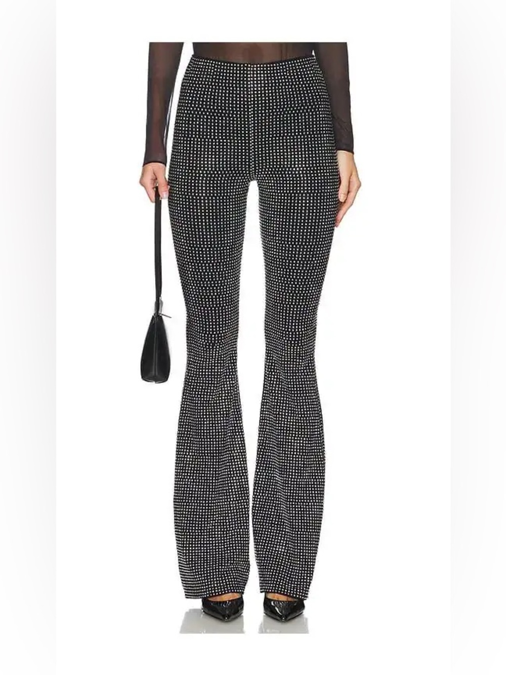 NWT GOOD AMERICAN Sequin Flare Pants